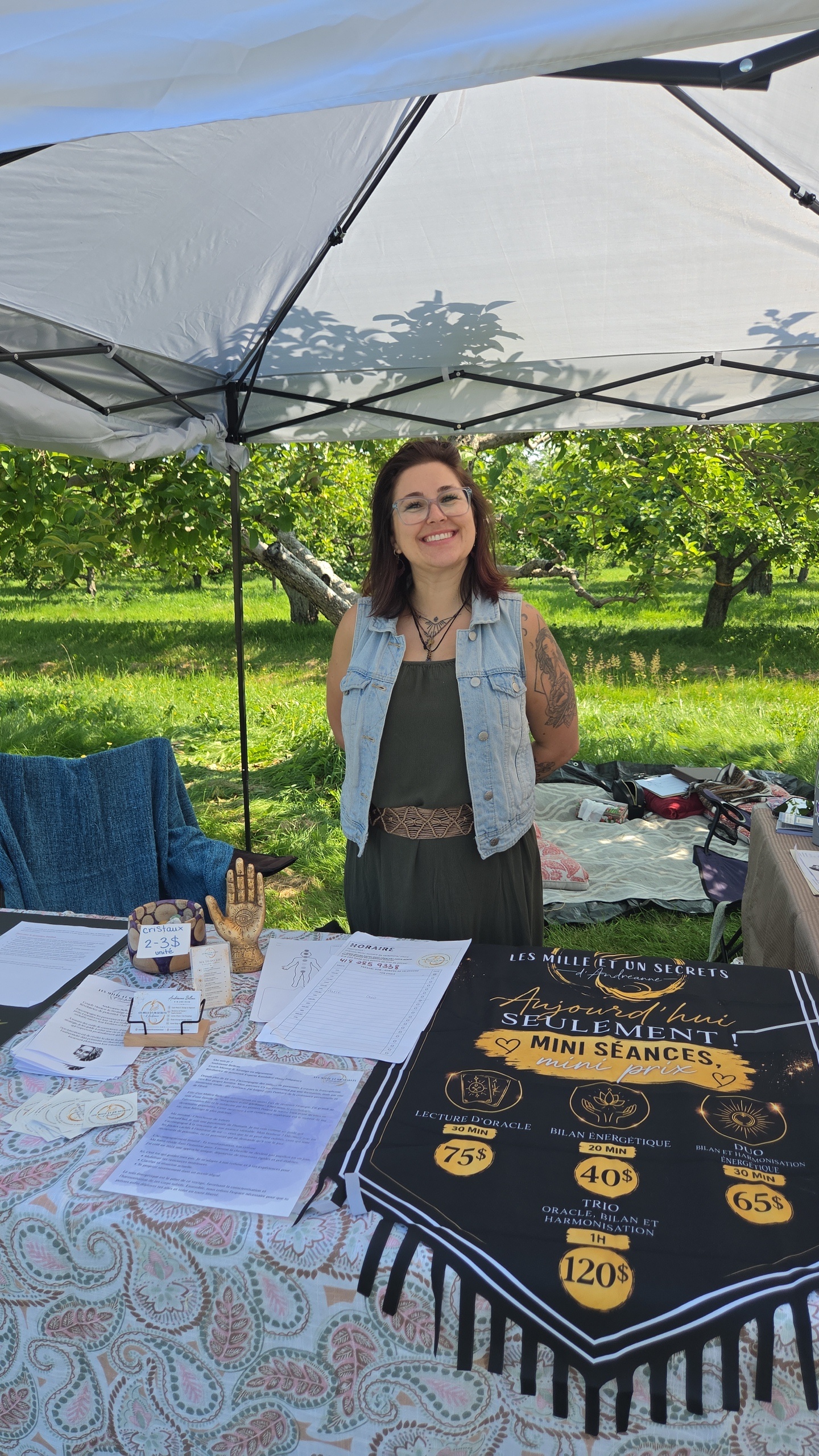 Andréanne lors d'un événement en groupe