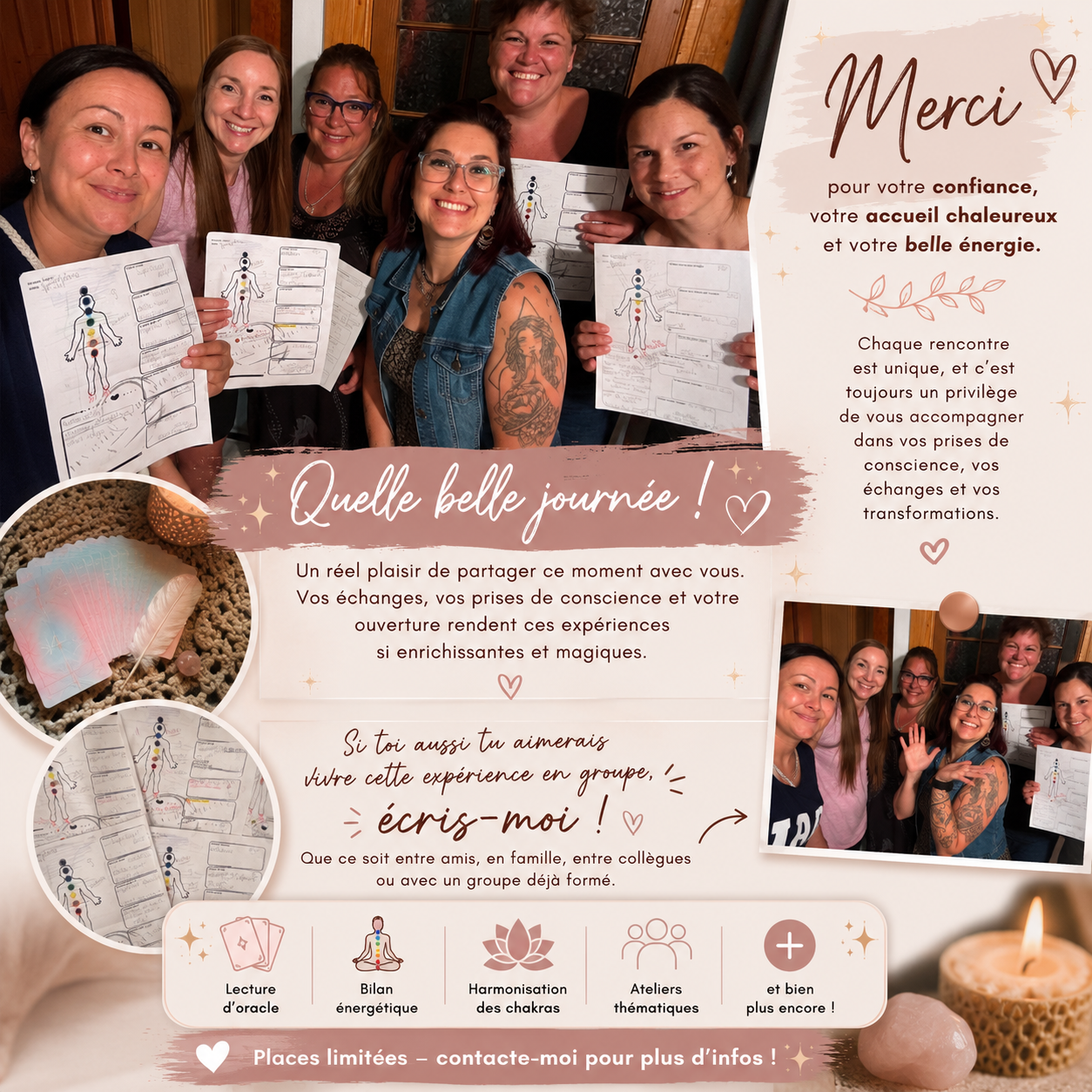 Groupe accompagné par Andréanne lors d'un atelier